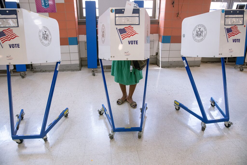 Voting Booths in Flatbush Brooklyn, NY