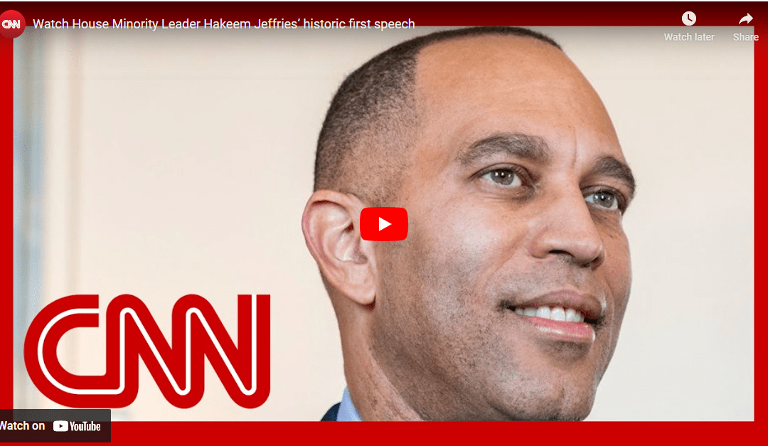 Watch House Minority Leader Hakeem Jeffries’ historic first speech